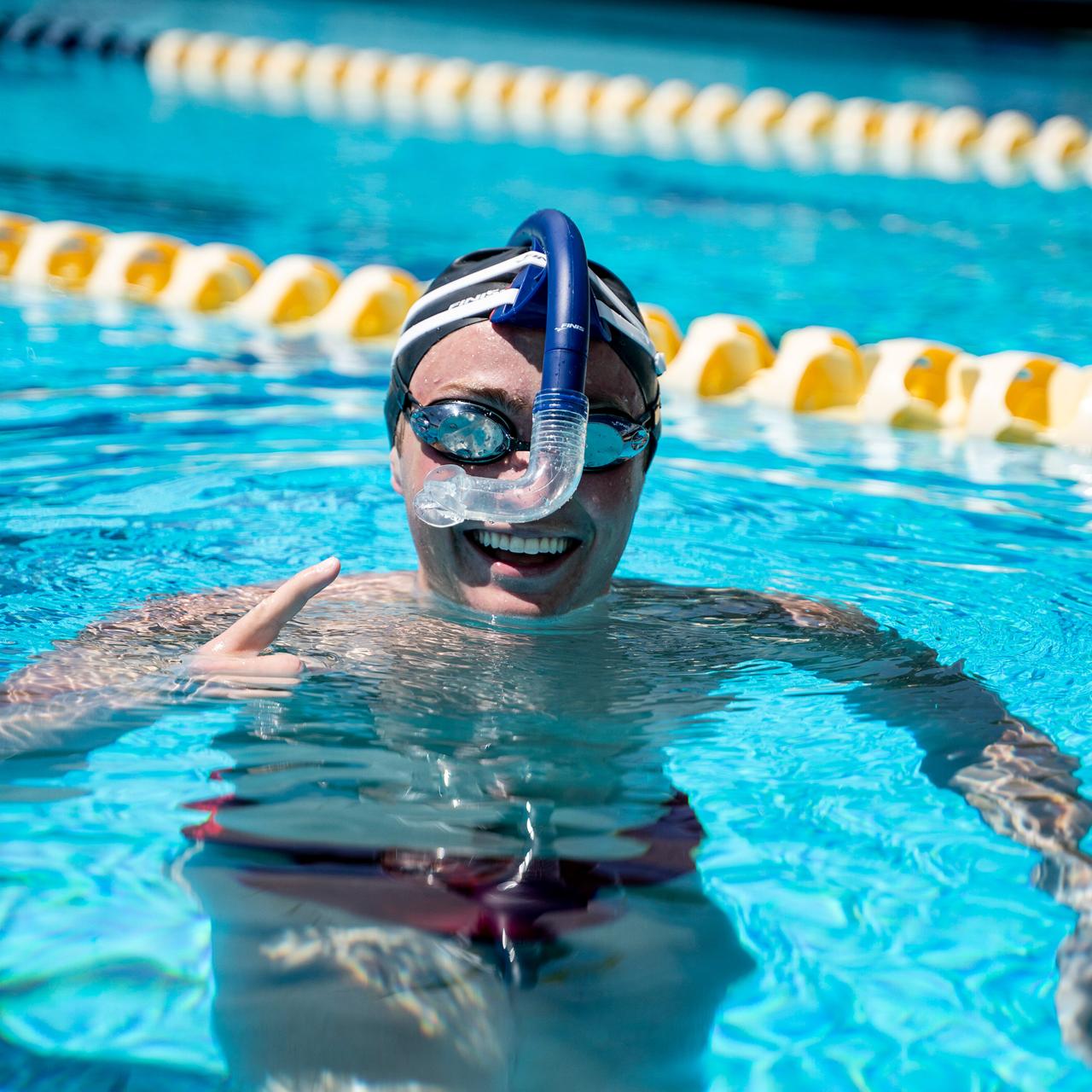 FINIS Stability Snorkel – Centre-Mount Technique Training Snorkel (Sage / Glacier / Orchid / Navy)