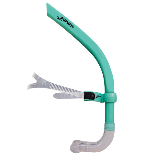 FINIS Glide center-mount swim snorkel in Mint Green, front view