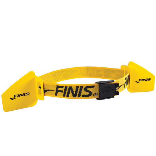 FINIS Hydro Hip resistance trainer with yellow strap and black buckle, front view
