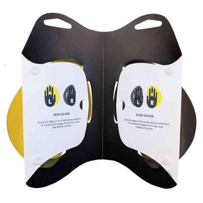 FINIS Iso Paddles Small packaging with illustrated instructions and product display