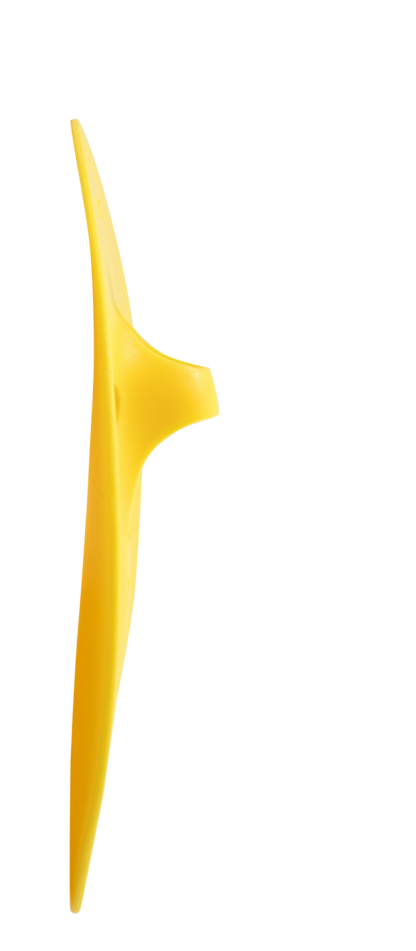 Side profile of FINIS Manta Paddles large, highlighting ergonomic curve for natural hand placement