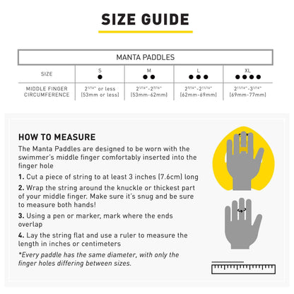 FINIS Manta Strapless Swim Paddles for Strength & Technique Training – Small, Medium, Large
